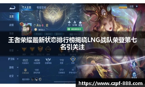 王者荣耀最新状态排行榜揭晓LNG战队荣登第七名引关注